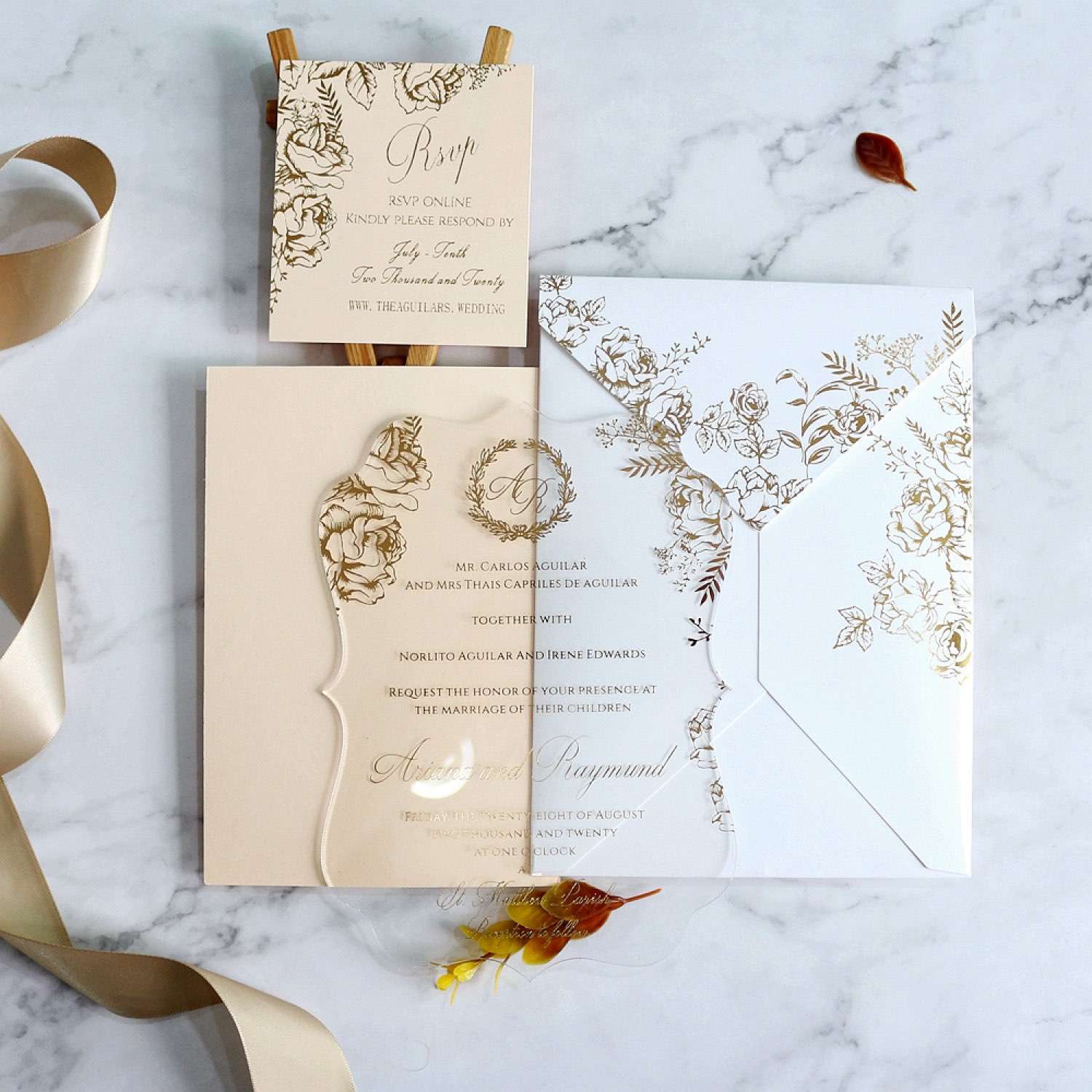 Transparent Acrylic Invitation Card With Envelope New Invitation Card